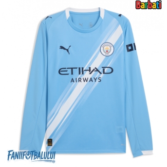 Manchester City Tricou Fotbal Replică 2025-26 Barbati Acasa Mâneci Lungi